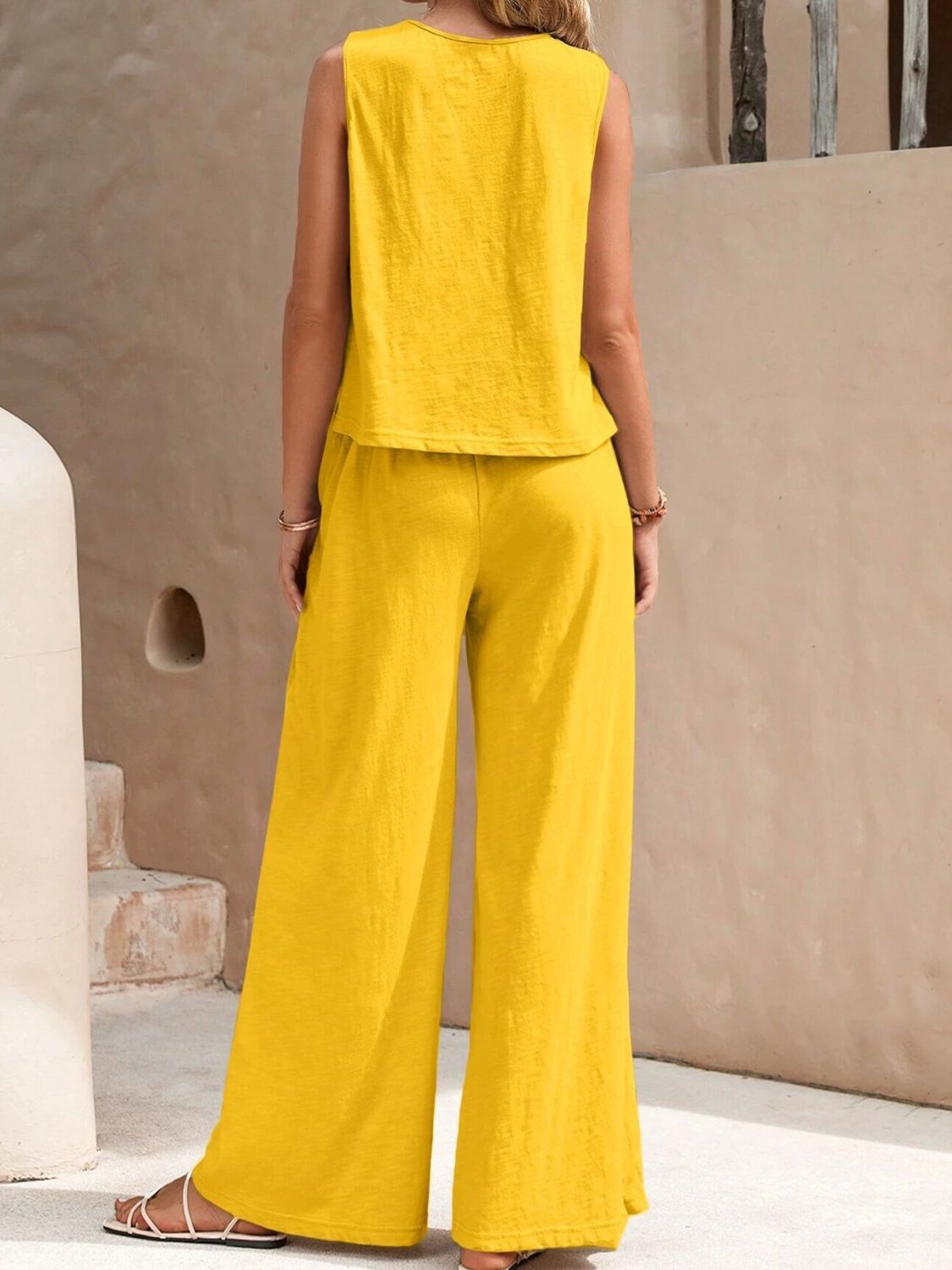Macy Top and Wide Leg Pant Set