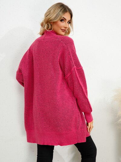 Rosy Gingham Knit Cardigan