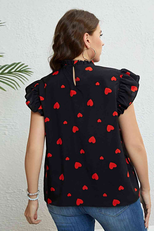 Heart Butterfly Sleeve Top