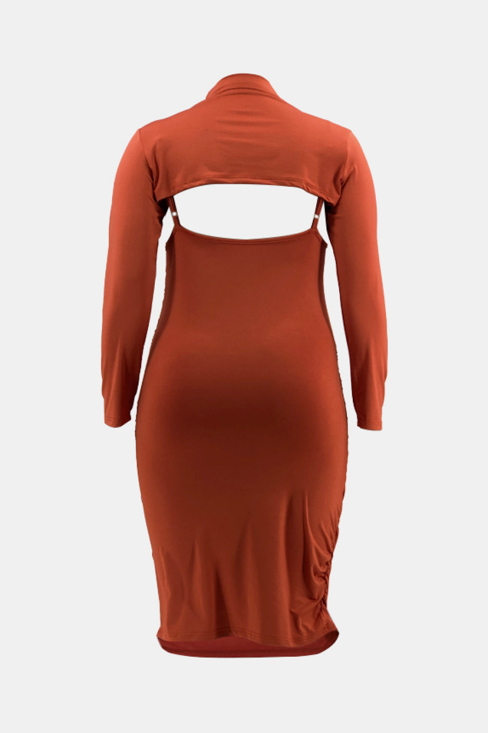 Ruched Bodycon Dress and Bolero Set