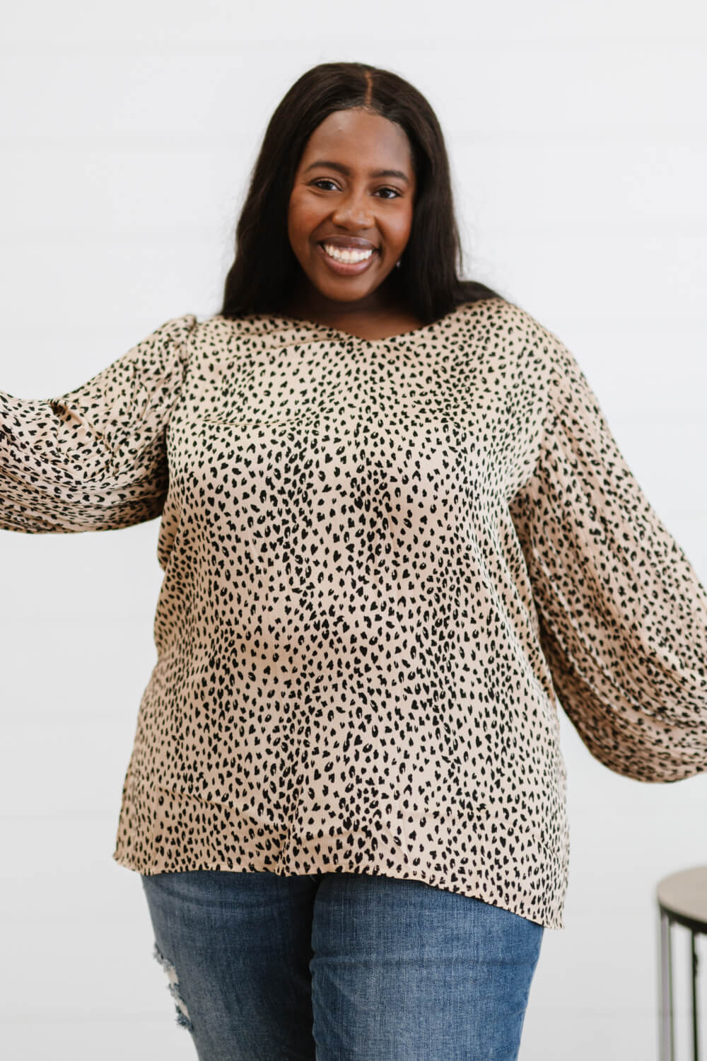 Oakley Printed Pleated Blouse