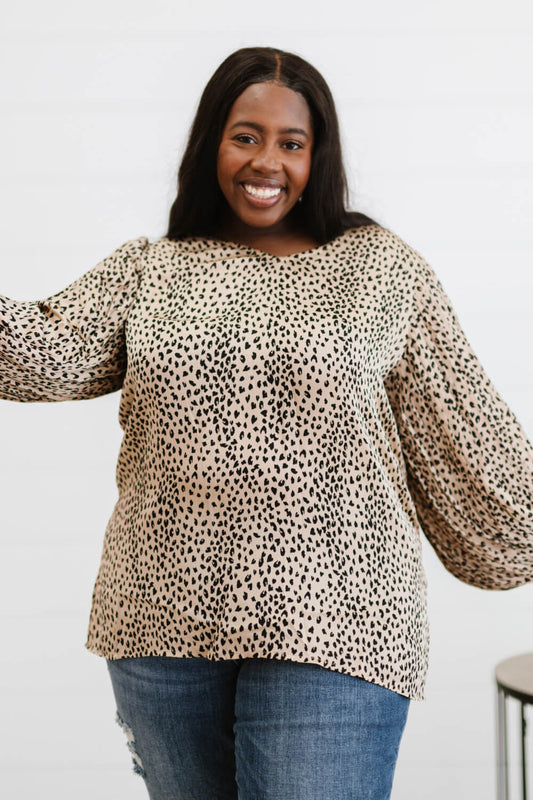 Oakley Printed Pleated Blouse