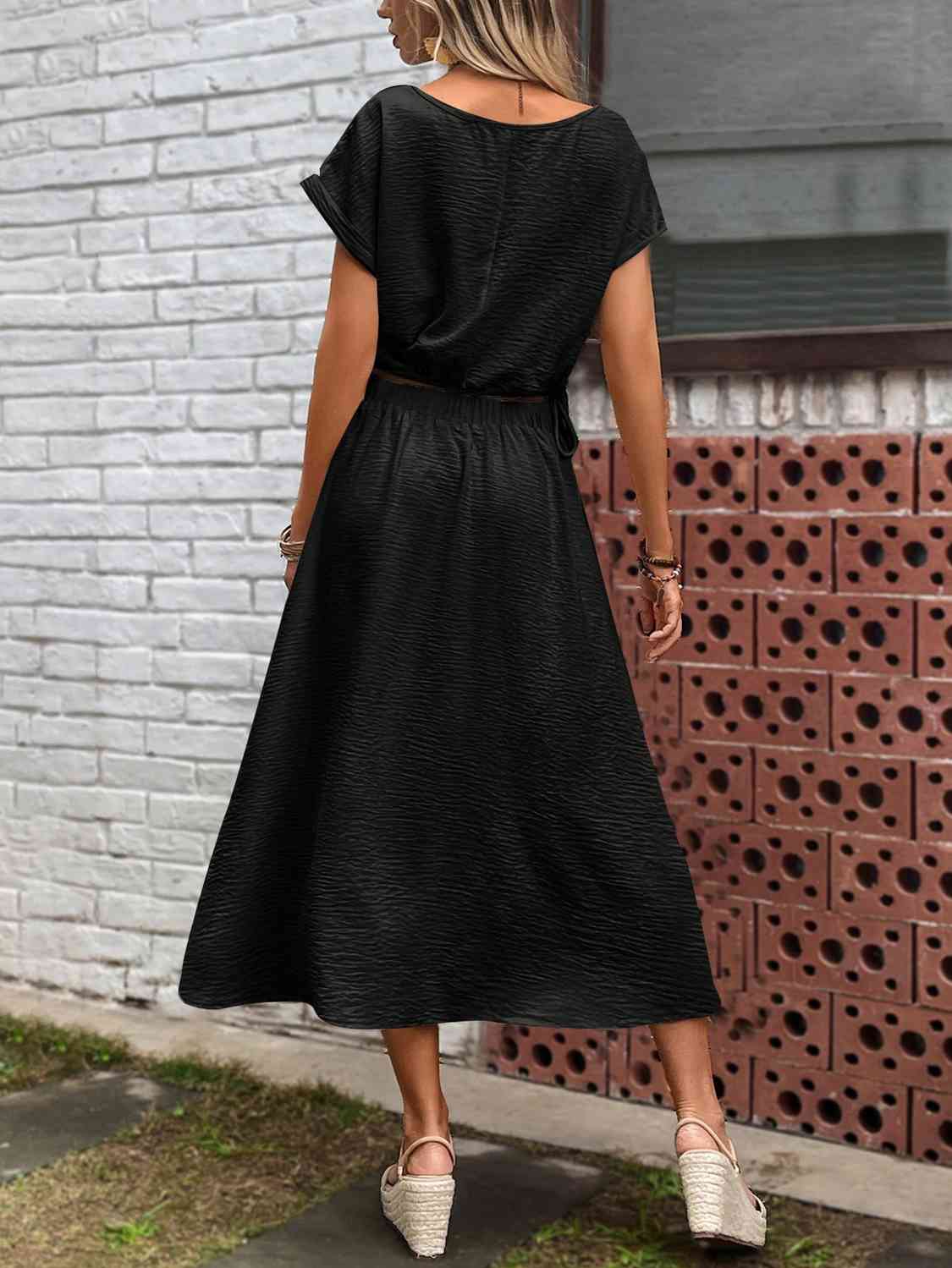 Tully Top and Pleated Skirt Set