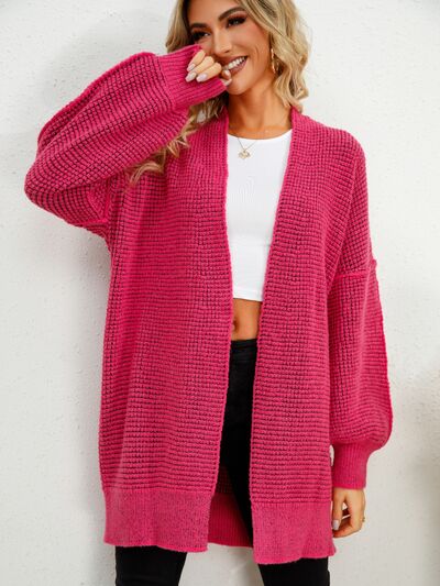 Rosy Gingham Knit Cardigan