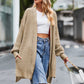 Open Front Dropped Shoulder Longline Cardigan