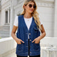 Button Down Denim Vest