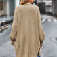 Open Front Dropped Shoulder Longline Cardigan