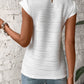 Mock Neck Cap Sleeve T-Shirt