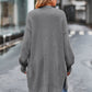 Open Front Dropped Shoulder Longline Cardigan