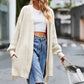 Open Front Dropped Shoulder Longline Cardigan