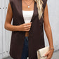 Side Slit Open Front Vest