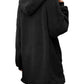 Fuzzy Pocketed Zip Up Long Sleeve Hooded Jacket