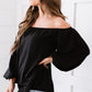 Off-Shoulder Balloon Sleeve Top