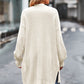 Open Front Dropped Shoulder Longline Cardigan