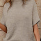 Mock Neck Short Sleeve Sweater