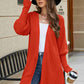 Open Front Lantern Sleeve Cardigan