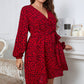 Tam Long Sleeve Belted V-Neck Dress