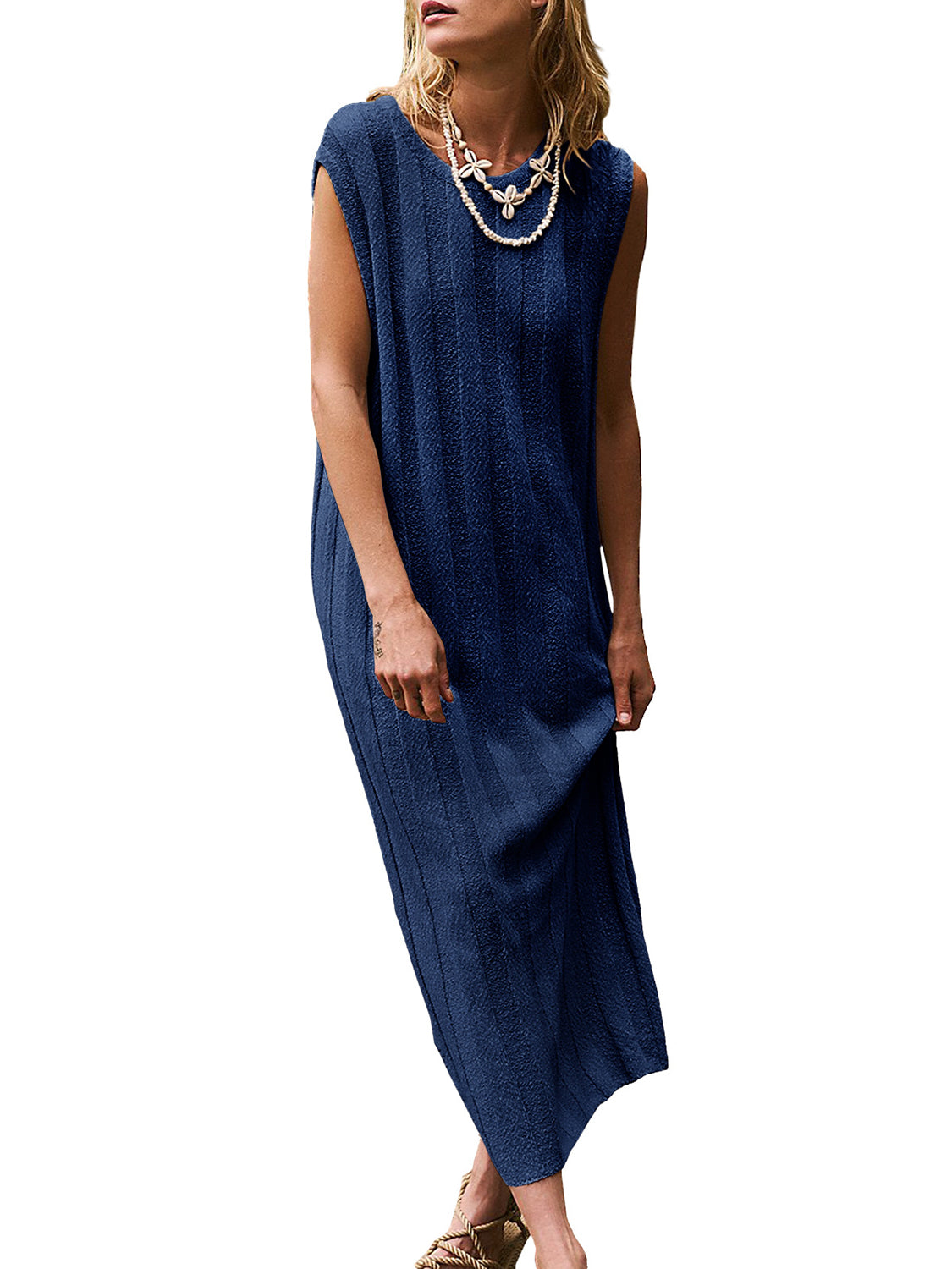 Cora Rib Knit Sleeveless Dress