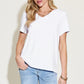 Basic Bae Full Size V-Neck High-Low T-Shirt