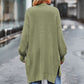 Open Front Dropped Shoulder Longline Cardigan