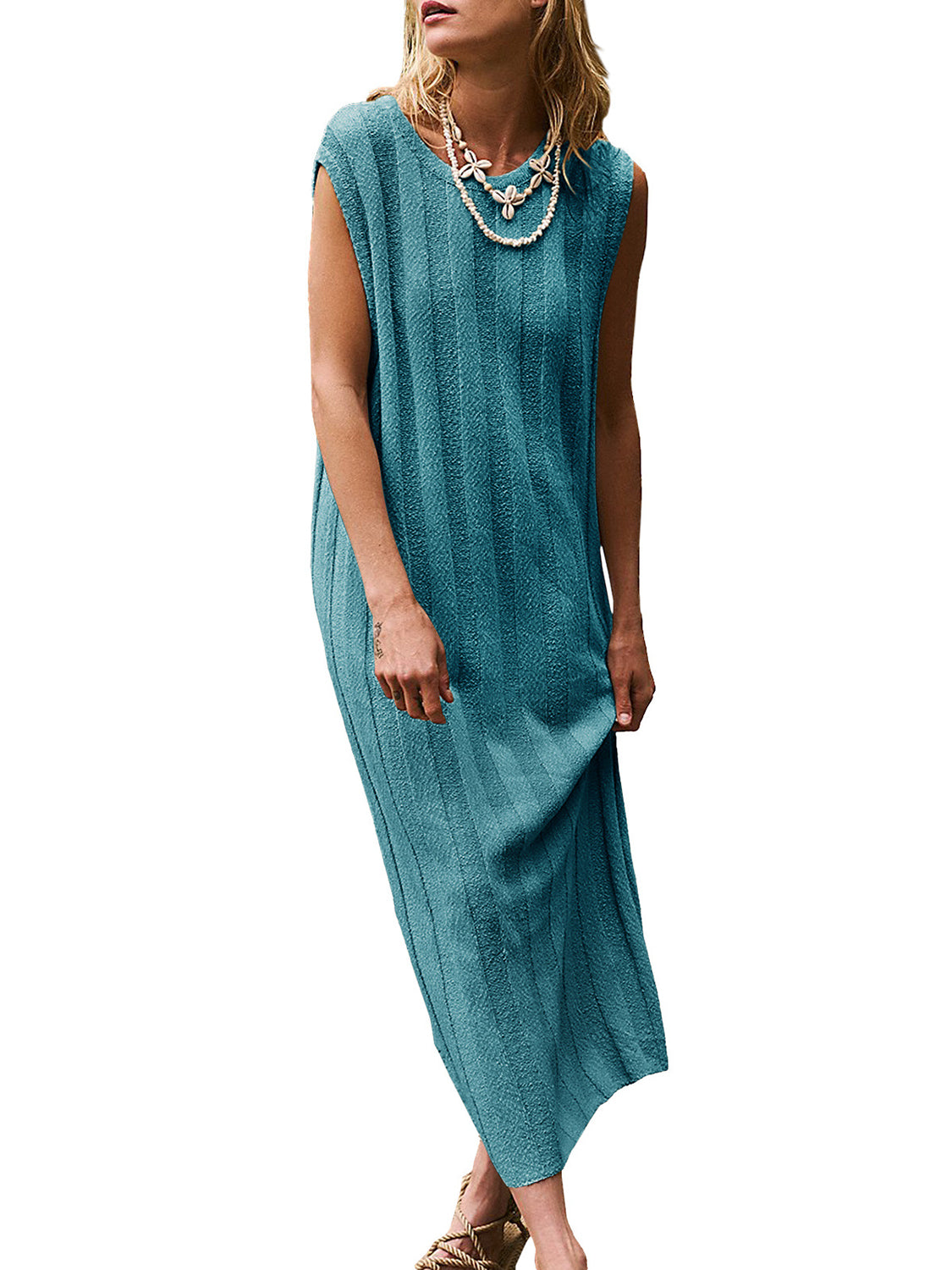 Cora Rib Knit Sleeveless Dress