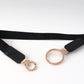 Double Ring Buckle Elastic PU Belt