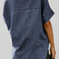 Pocketed Button Up Short Sleeve Denim Shirt