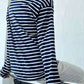 Round Neck Striped Dropped Shoulder T-Shirt