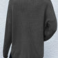 Notched Long Sleeve Sweater