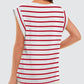 Striped Round Neck Cap Sleeve T-Shirt