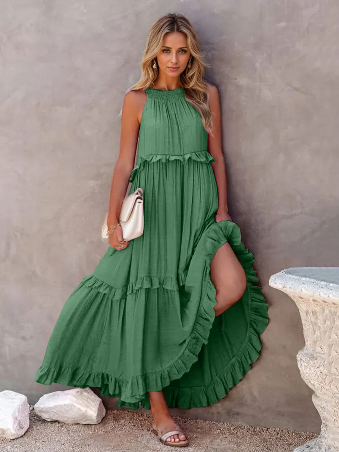 Riley Ruffled Tiered Maxi Dress