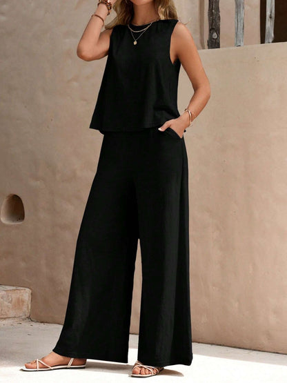 Macy Top and Wide Leg Pant Set