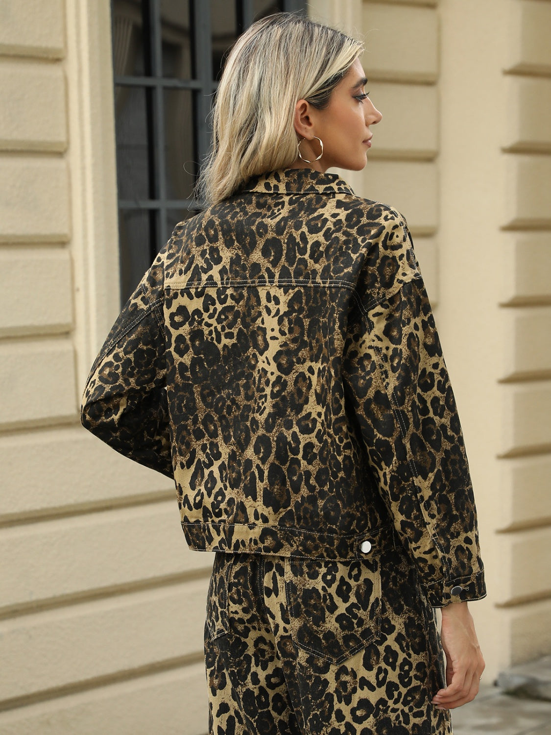 Leopard Denim Jacket