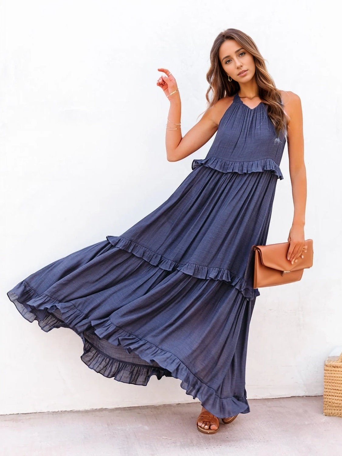 Riley Ruffled Tiered Maxi Dress