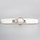 Double Ring Buckle Elastic PU Belt