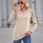 Heathered Puff Sleeve Round Neck Tunic Top