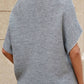 Mock Neck Short Sleeve Sweater