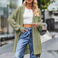 Open Front Dropped Shoulder Longline Cardigan