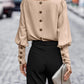 Round Neck Lantern Sleeve Blouse