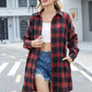 Lovelet Plaid Button Up Collared Neck Shirt