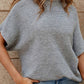 Mock Neck Short Sleeve Sweater