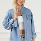 Snap Down Long Sleeve Denim Top