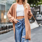 Open Front Dropped Shoulder Longline Cardigan