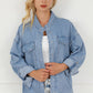 Snap Down Long Sleeve Denim Top