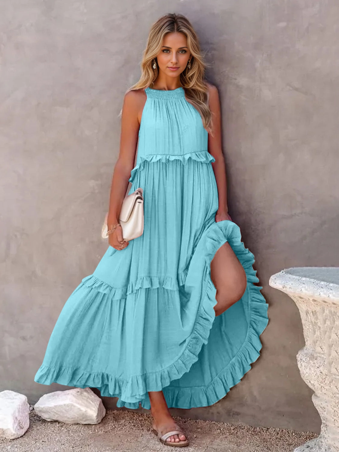 Riley Ruffled Tiered Maxi Dress