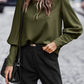 Round Neck Lantern Sleeve Blouse