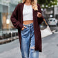 Open Front Dropped Shoulder Longline Cardigan