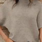 Mock Neck Short Sleeve Sweater