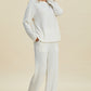 Double Take Full Size Cable-Knit Long Sleeve Top and Pants Set