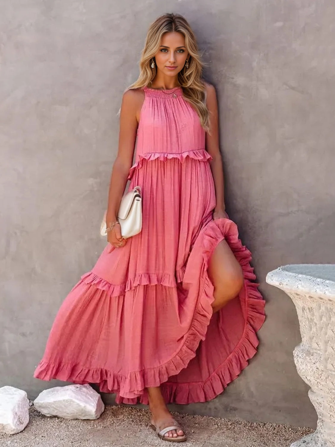 Riley Ruffled Tiered Maxi Dress